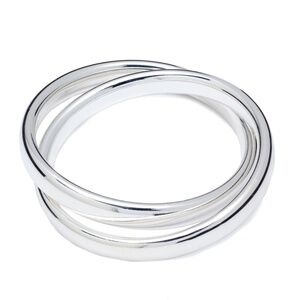 Sterling Silver Filled Rolling Ring – Classic Three-Band Interlocking Design